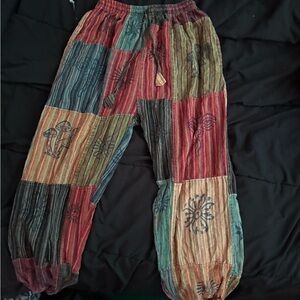 Colorful Patchwork Boho Pants